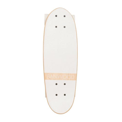 Banwood Skateboard Canadian Maple Outdoor Skating Kids Balance in White 