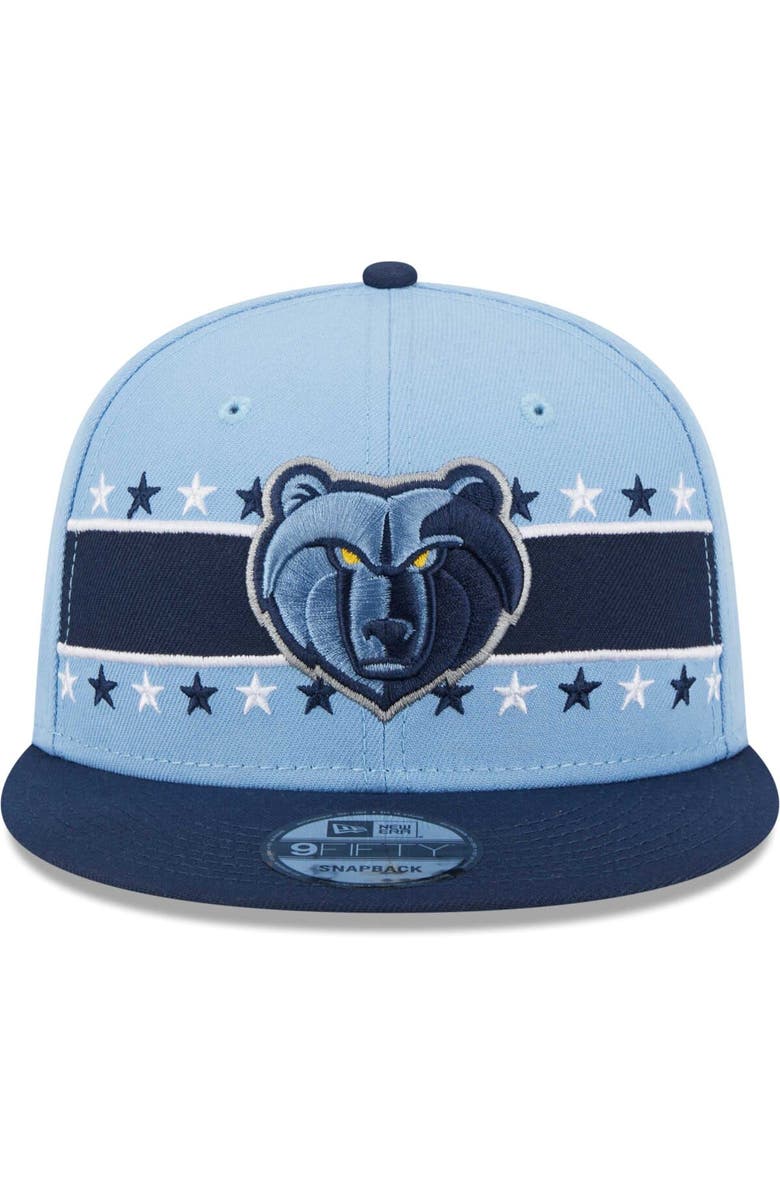 New Era Men's New Era Light Blue Memphis Grizzlies Banded Stars 9FIFTY Snapback Hat, Alternate, color, 