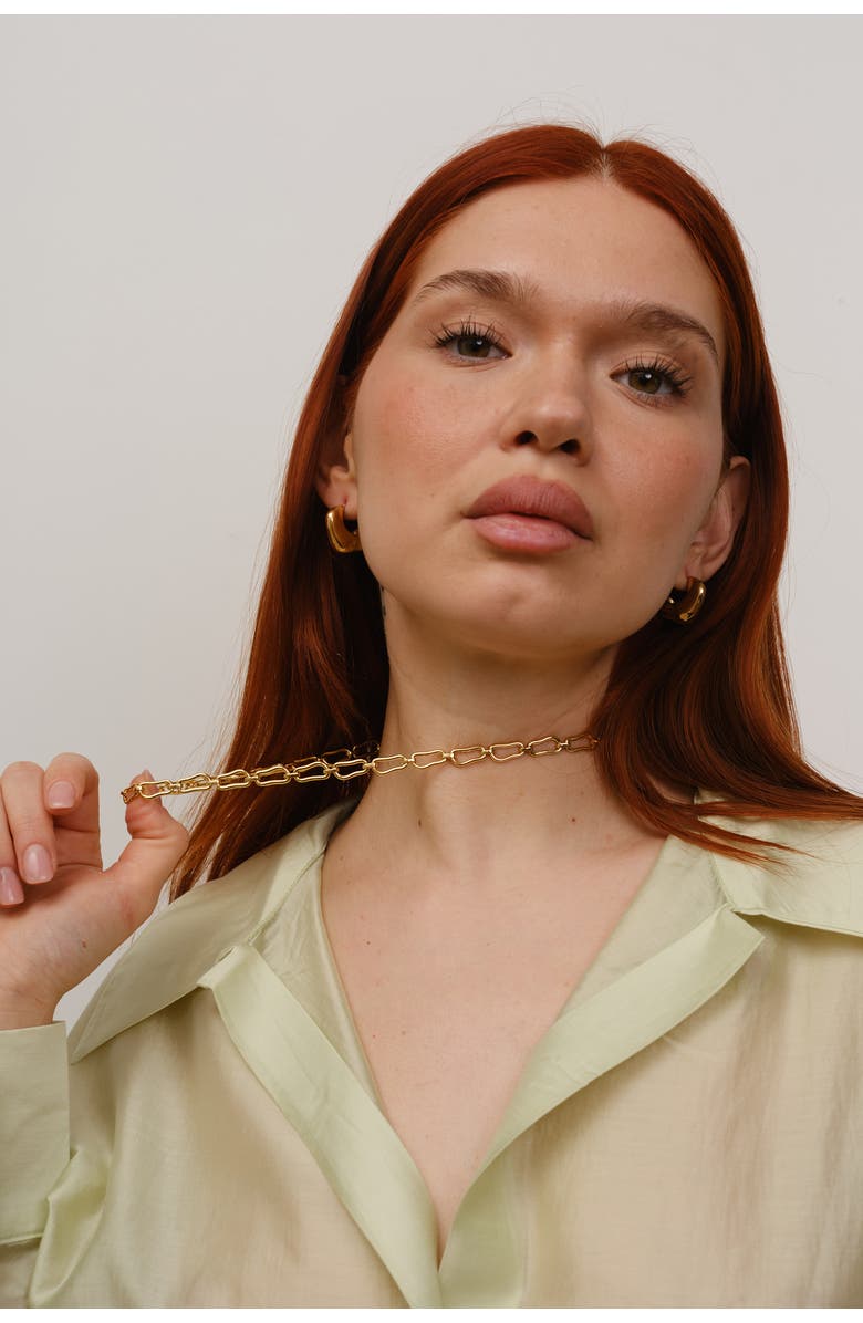 Zynnia Collective Carra Necklace, Alternate, color, Gold