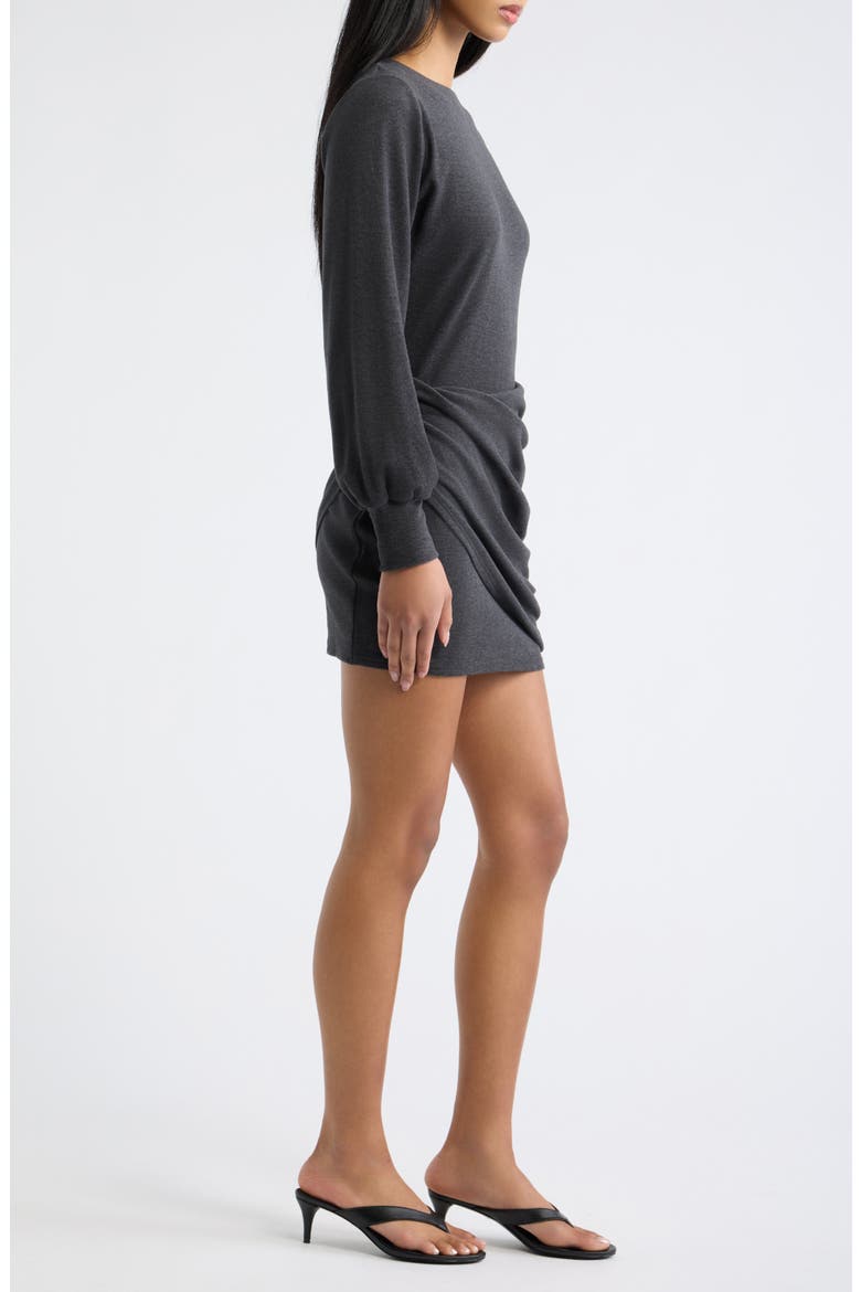 Walker Long Sleeve Minidress, Alternate, color, CHARCOAL