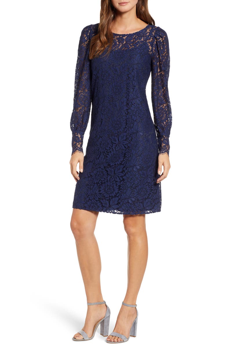 Rosemunde Tie Back Lace Dress, Main, color, 