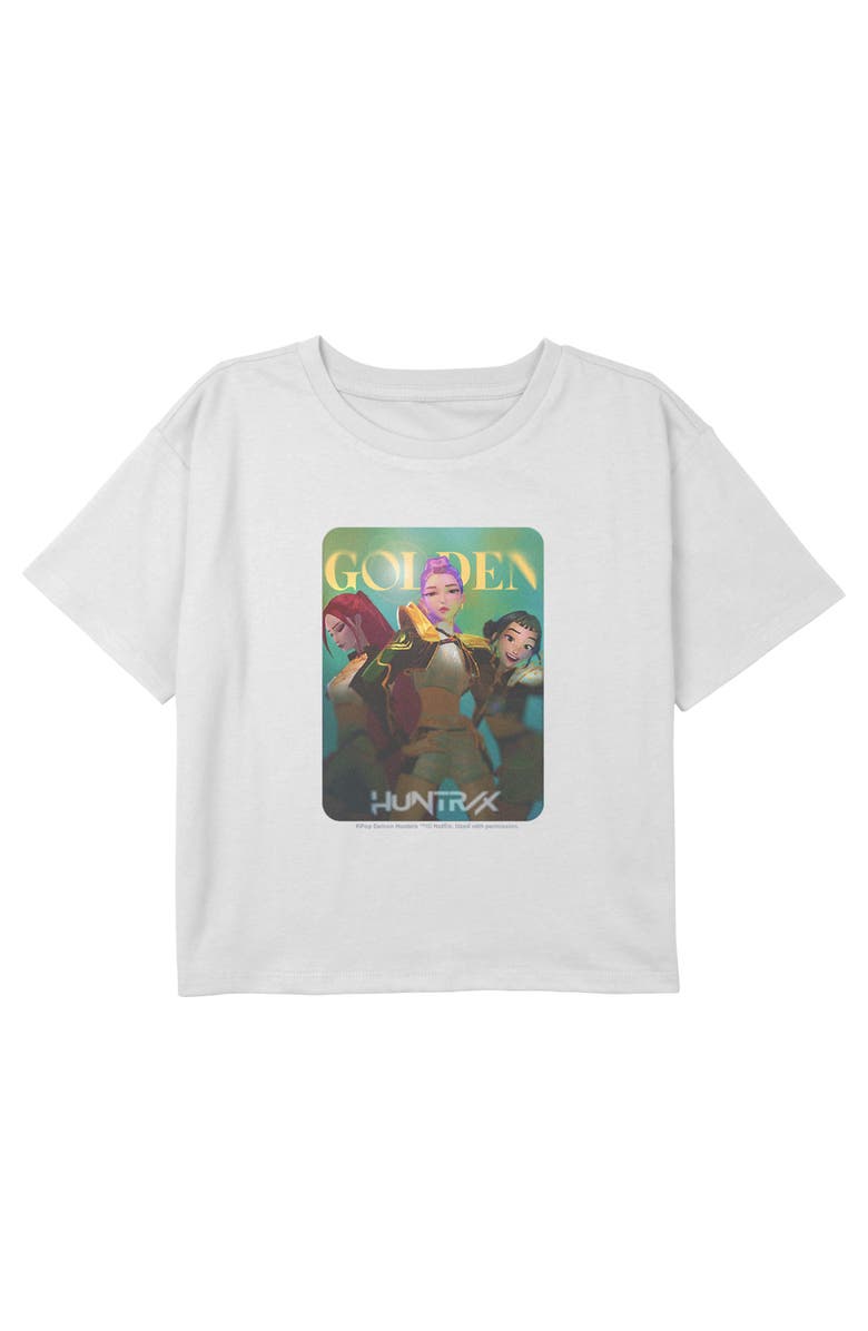 KPop Demon Hunters Girl's KPop Demon Hunters Huntrix Golden Photocard Logo  Graphic T-Shirt, Main, color, 