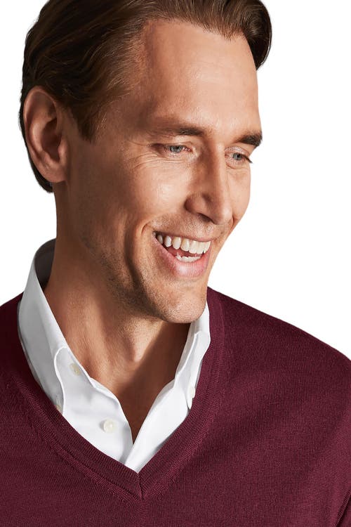 CHARLES TYRWHITT CHARLES TYRWHITT PURE MERINO V NECK SWEATER
