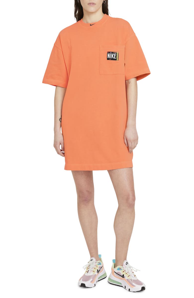 Nike Sportswear Washed T-Shirt Dress, Main, color,