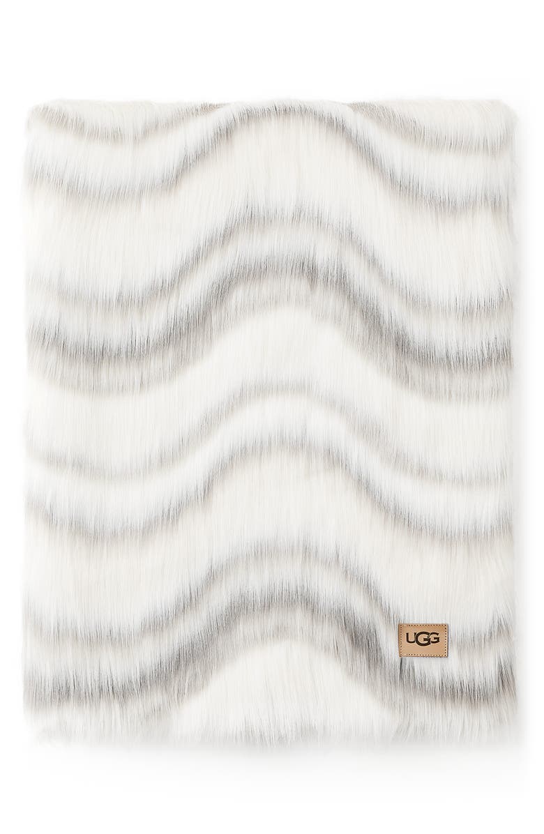 UGG<sup>®</sup> Rosia Faux Fur Throw Blanket, Main, color, 