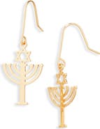 Leith Menorah Earrings
