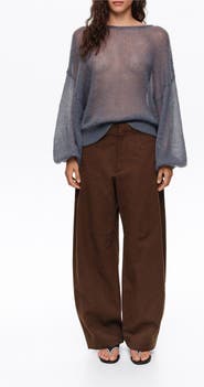 BIMBA Y LOLA Barrel-Leg Trousers with Adjustable Waist