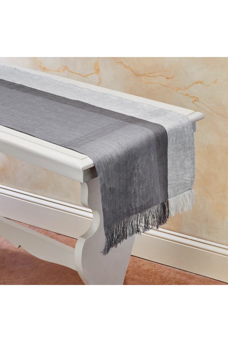 Hinterland Handwoven Linen Table Runner, Main, color, High Tea - 14" x 72"