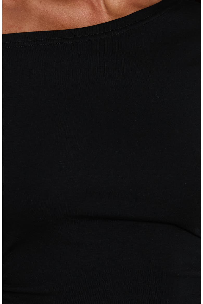 Avriana Off-the-Shoulder T-Shirt, Alternate, color, BLACK