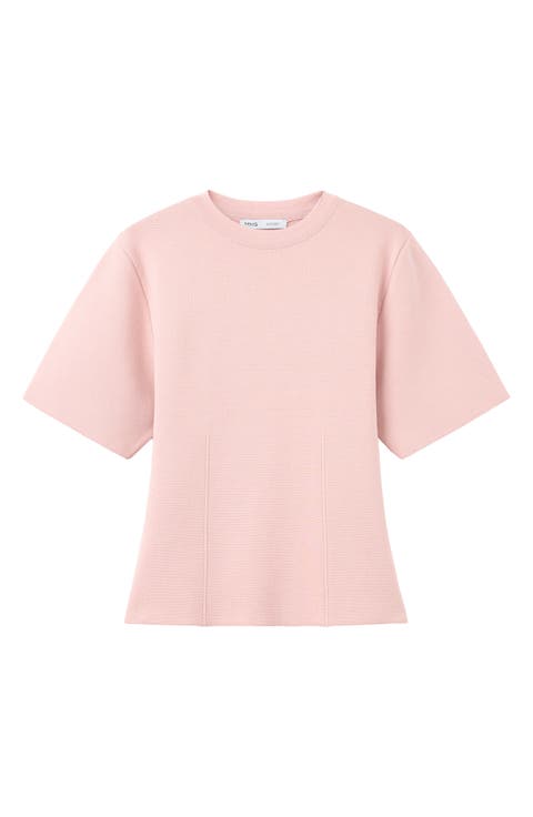 Short Sleeve Fine Knit Sweater