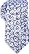 Oak Hill Premium by DXL Big & Tall Tonal Geometric Link Silk Tie