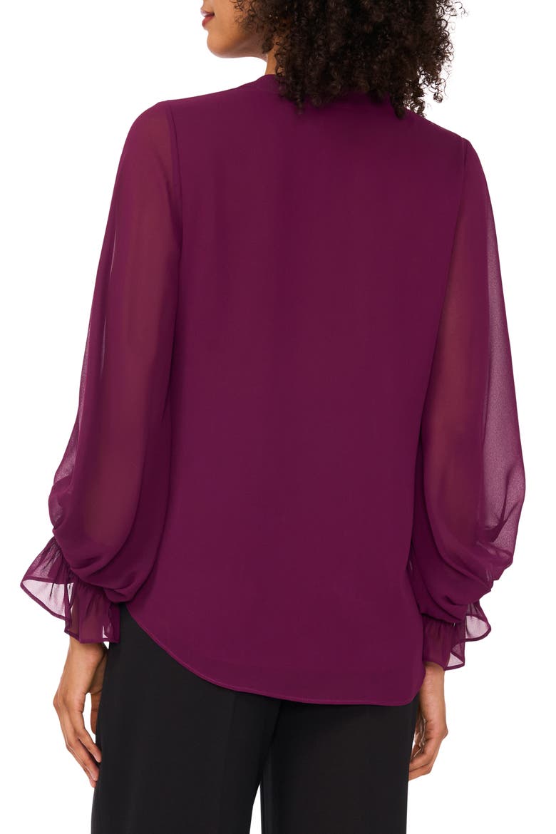 Long Sleeve Chiffon Top, Alternate, color, PICKLED BEET