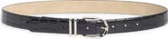 Vince Camuto Croc Embossed Faux Leather Belt