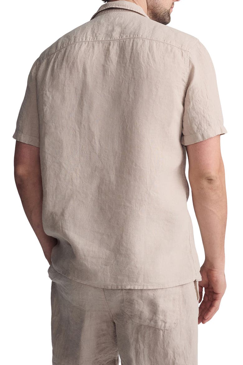 Linen Camp Shirt, Alternate, color, SAND
