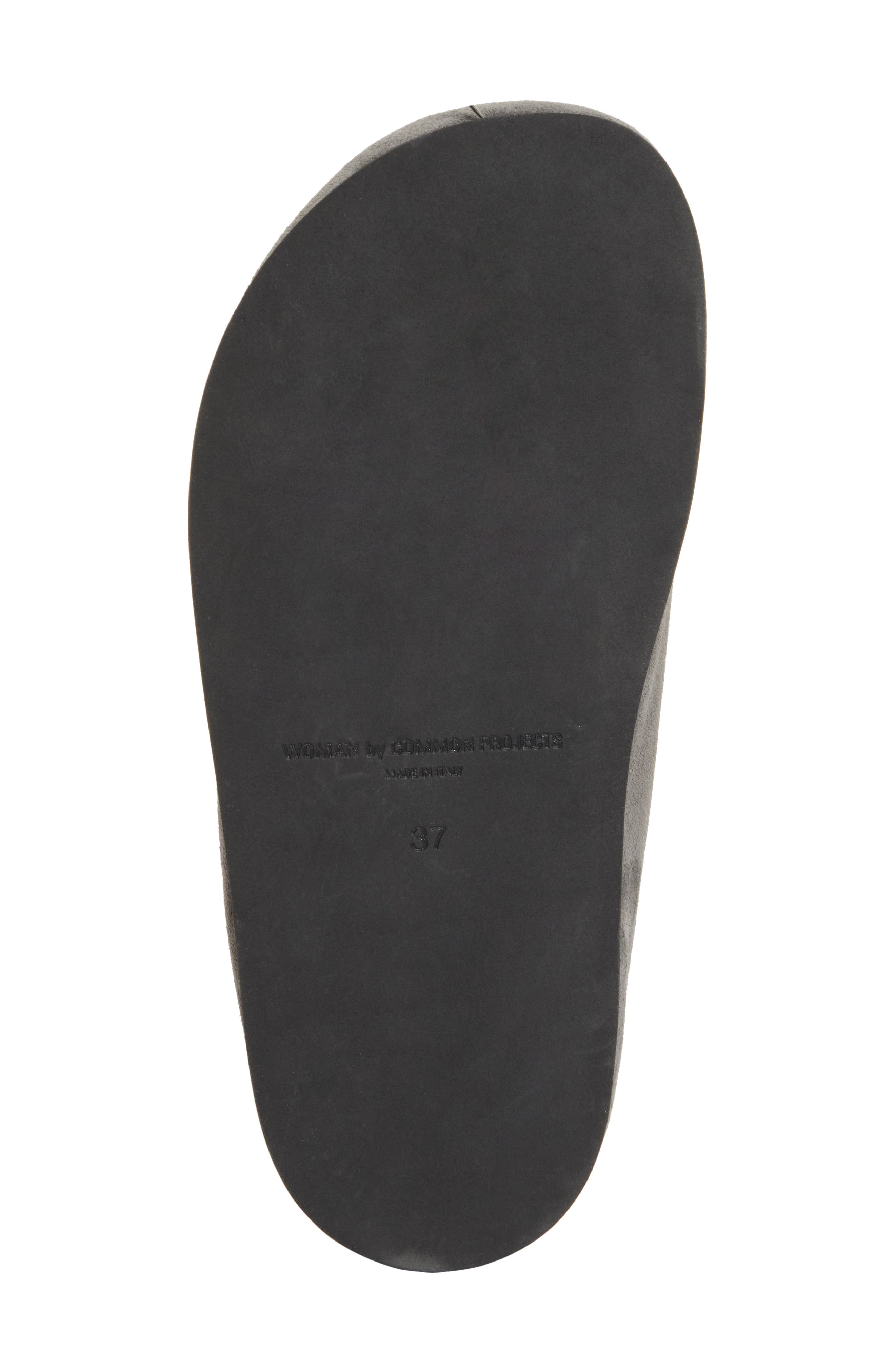 Common Projects Suede & Genuine Shearling Clog, Alternate, color, Dark Grey