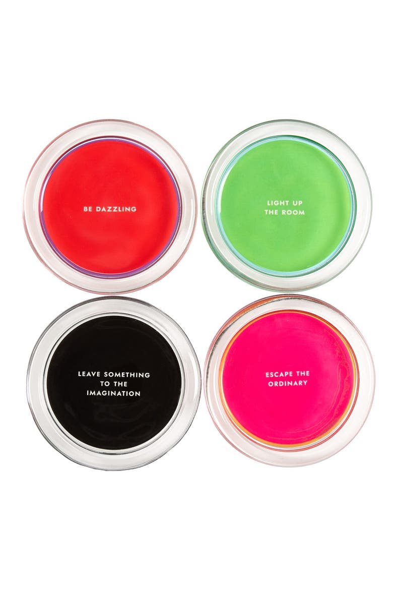 'fairmount park - neon sign' coasters, Main, color, PINK