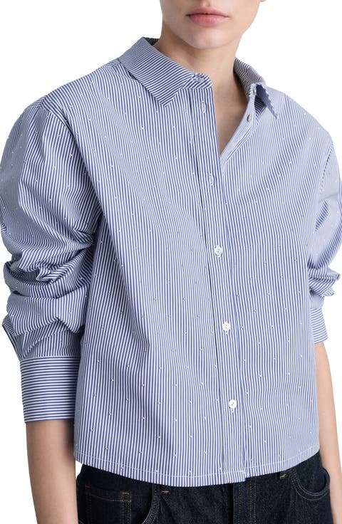 Women's Blue Button Up Tops | Nordstrom