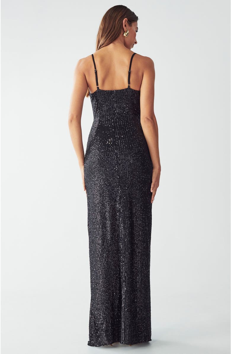 BWLDR Indy Dress, Alternate, color, Black Sequin