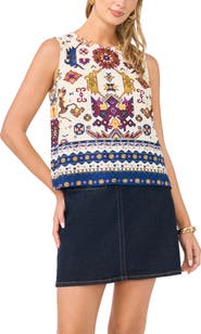 Vince Camuto Print Sleeveless Top