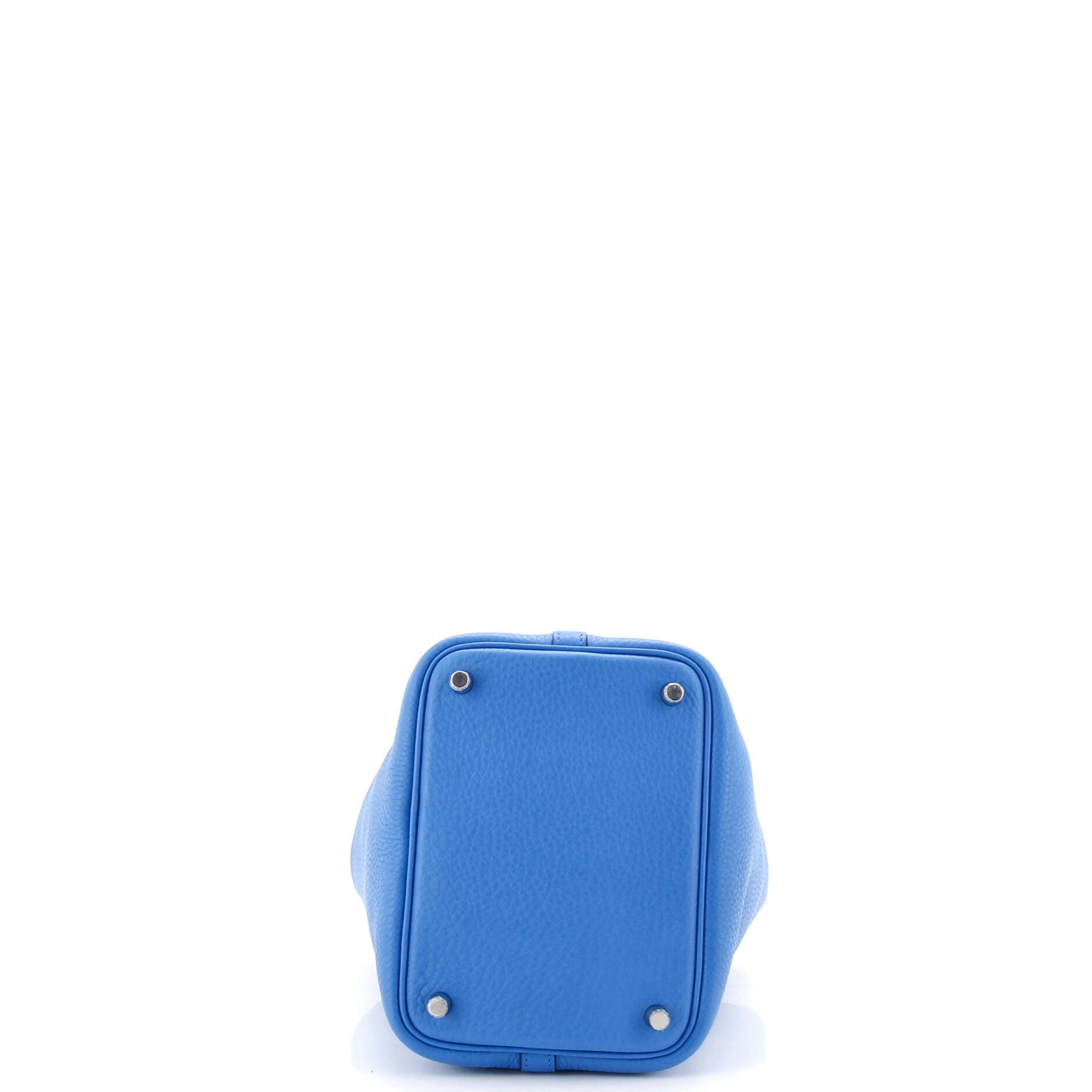 Pre-Owned Hermes Picotin Lock Bag Clemence PM, Alternate, color, Bleu Zanzibar