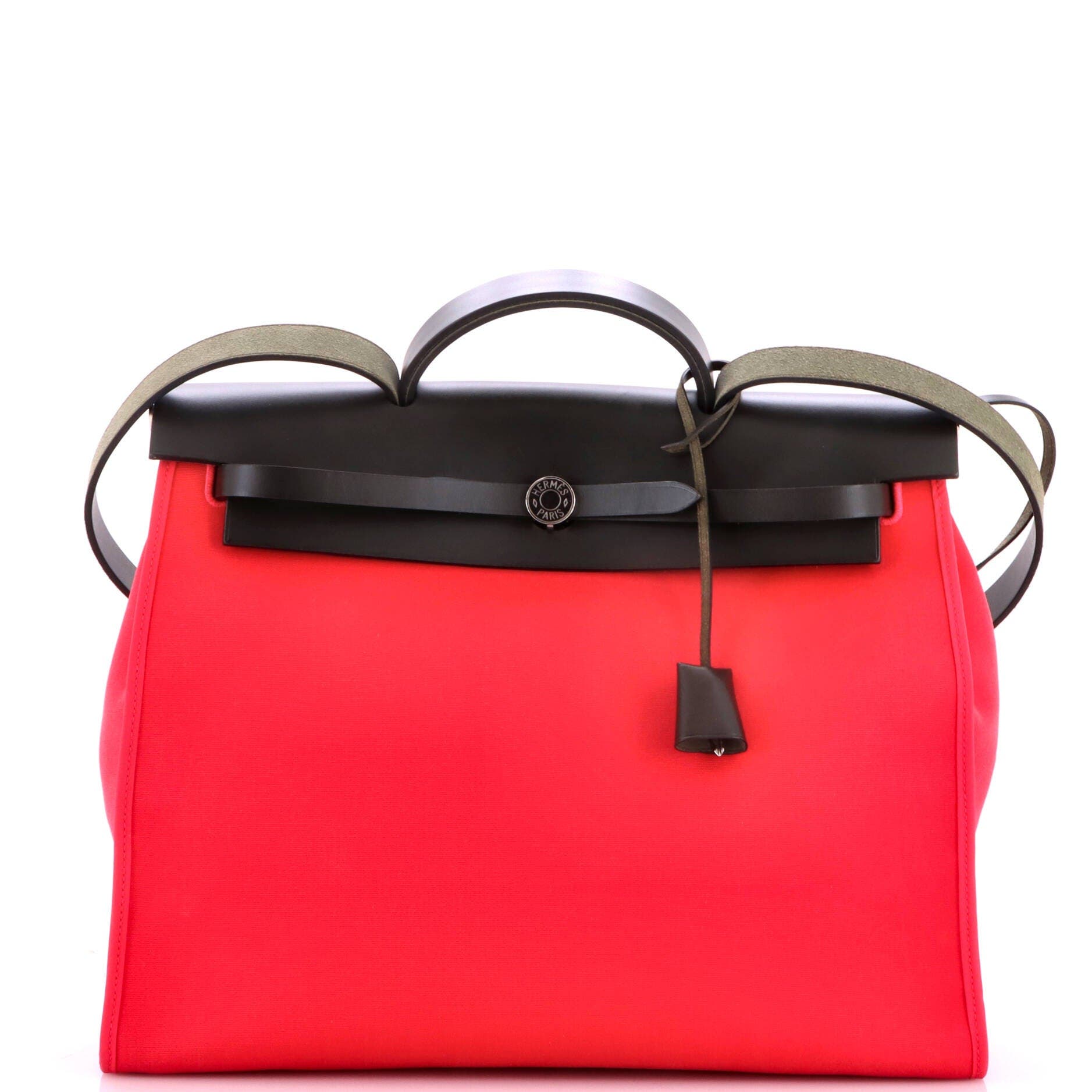 Herbag Zip Leather and Toile 39, Main, color, Pink
