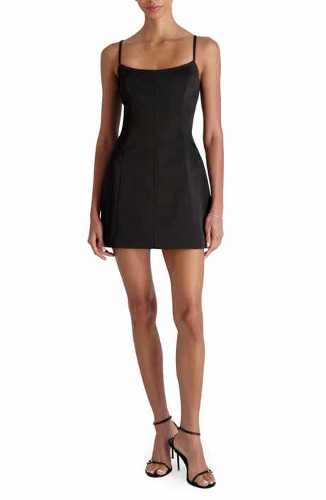 York Satin Fit & Flare Minidress