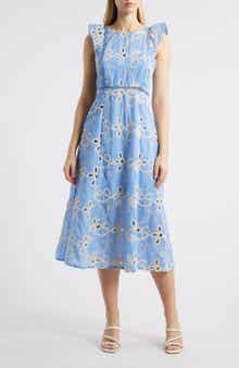 Sam Edelman Rope Embroidery A-Line Dress