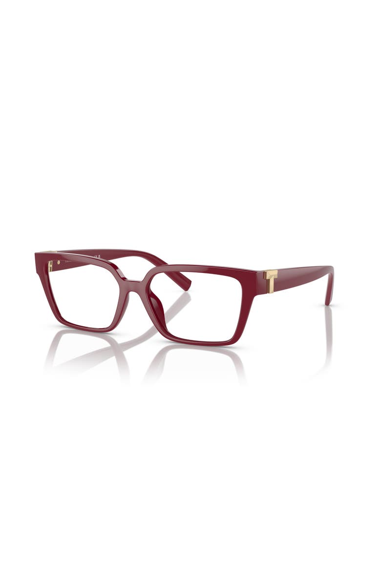 Tiffany & Co. 53mm Rectangle optical glasses, Main, color, Red