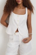 Alex Mill Luna Crop Linen Tank