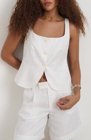Alex Mill Luna Crop Linen Tank
