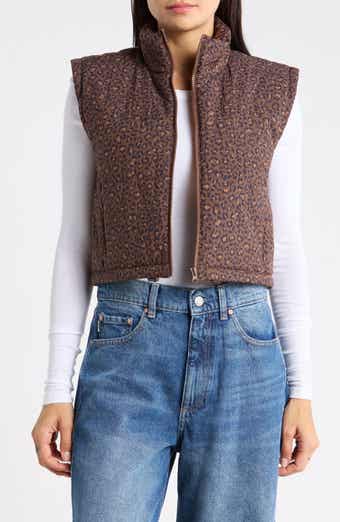 Camo Crop Puffer Vest
