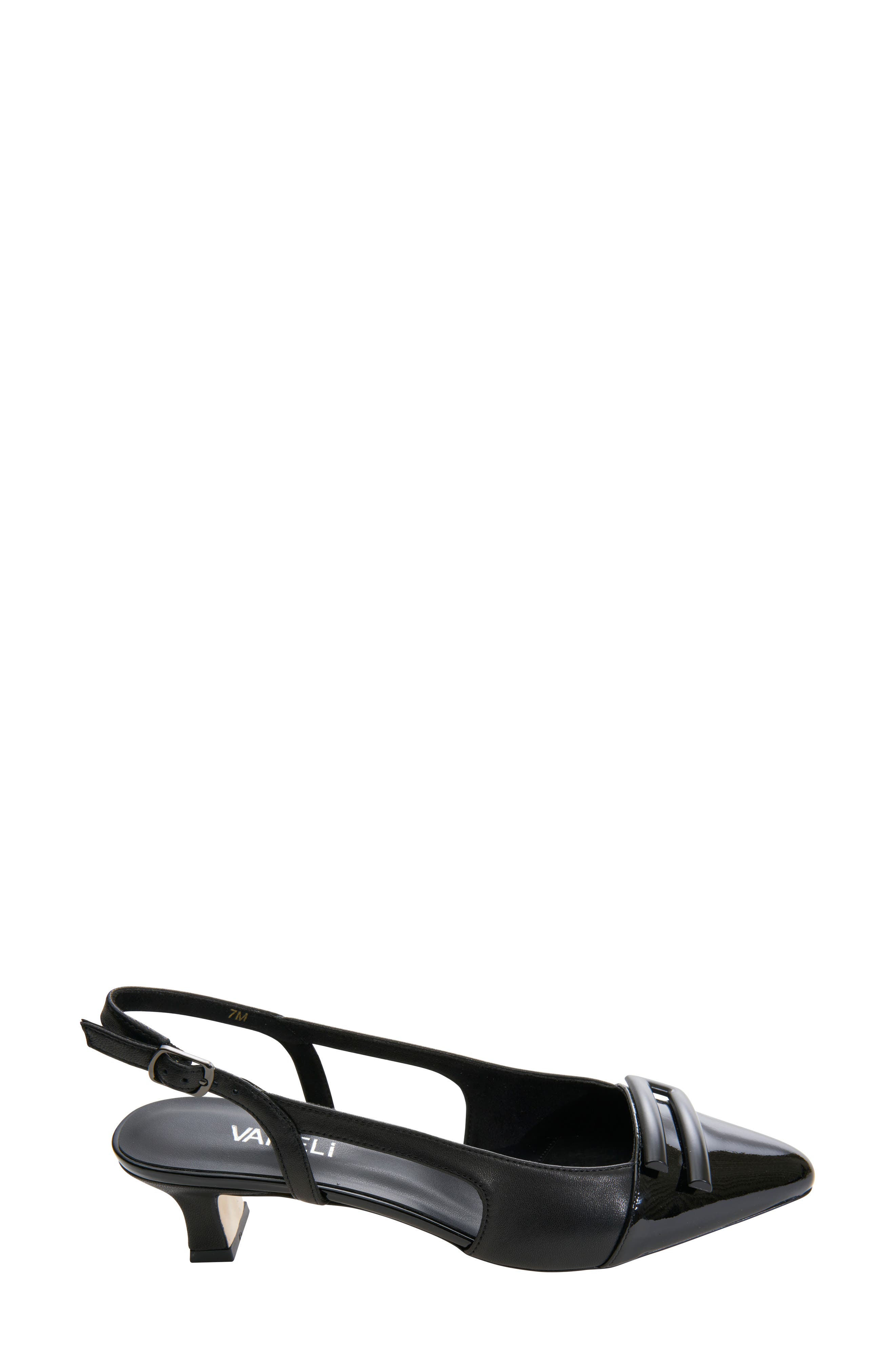 Tady Pointed Toe Slingback Pump, Alternate, color, BLACK