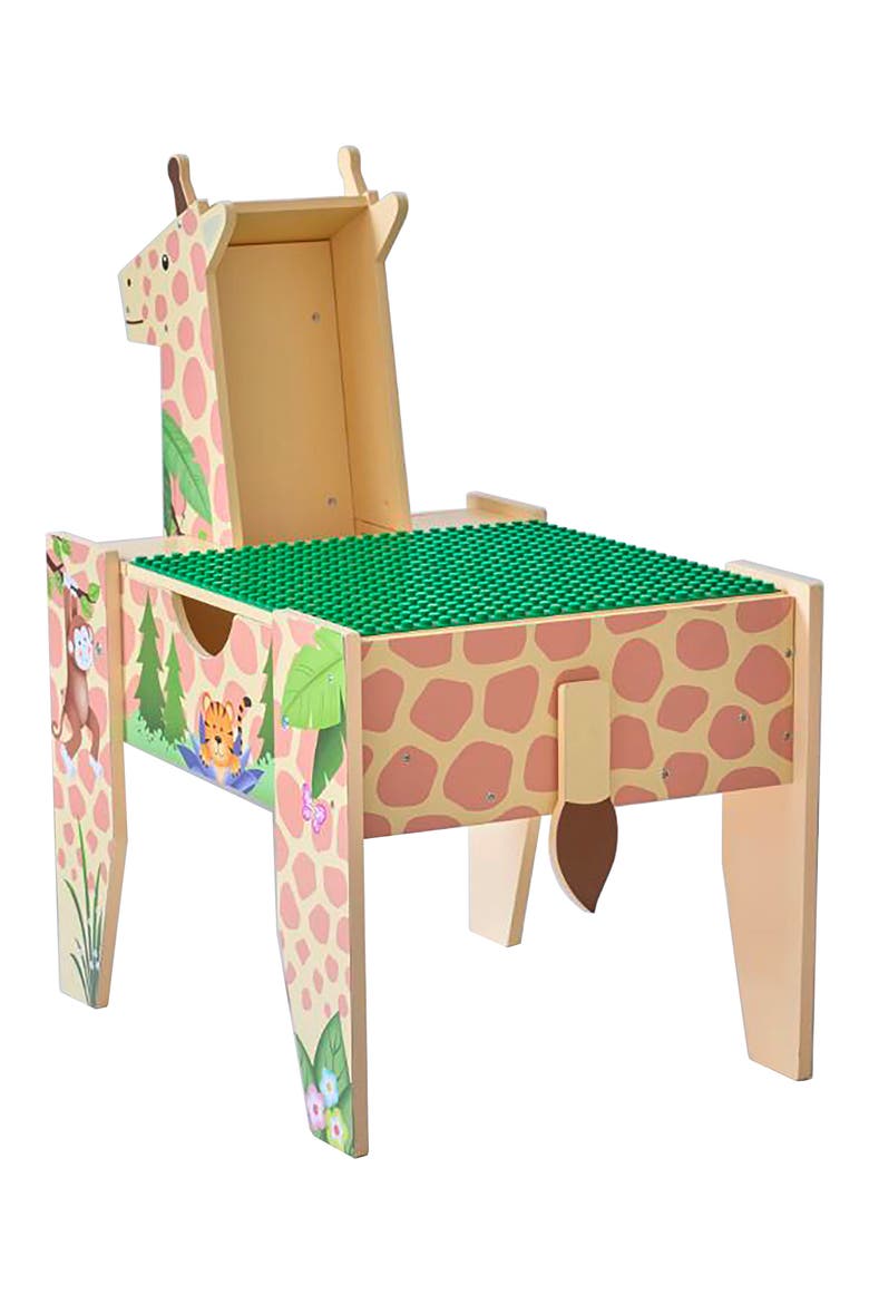 Jungle Giraffe 2-in-1 Activity Table, Alternate, color, YELLOW