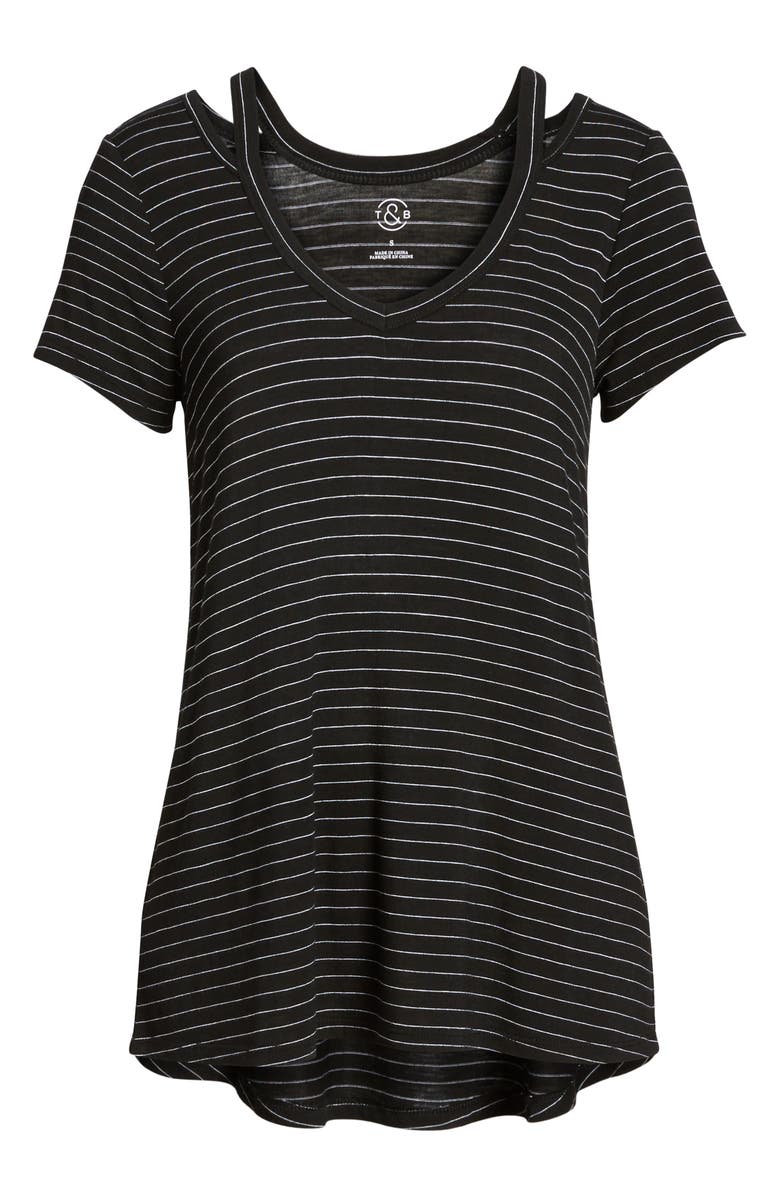 Treasure & Bond Oil Wash Cutout Tee, Alternate, color, 