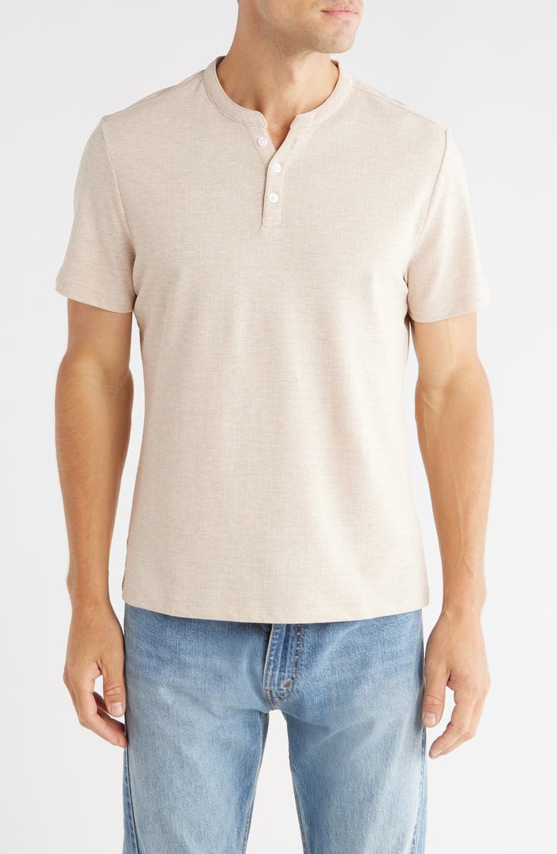 WESTZEROONE Flip Short Sleeve Henley, Main, color, Cream