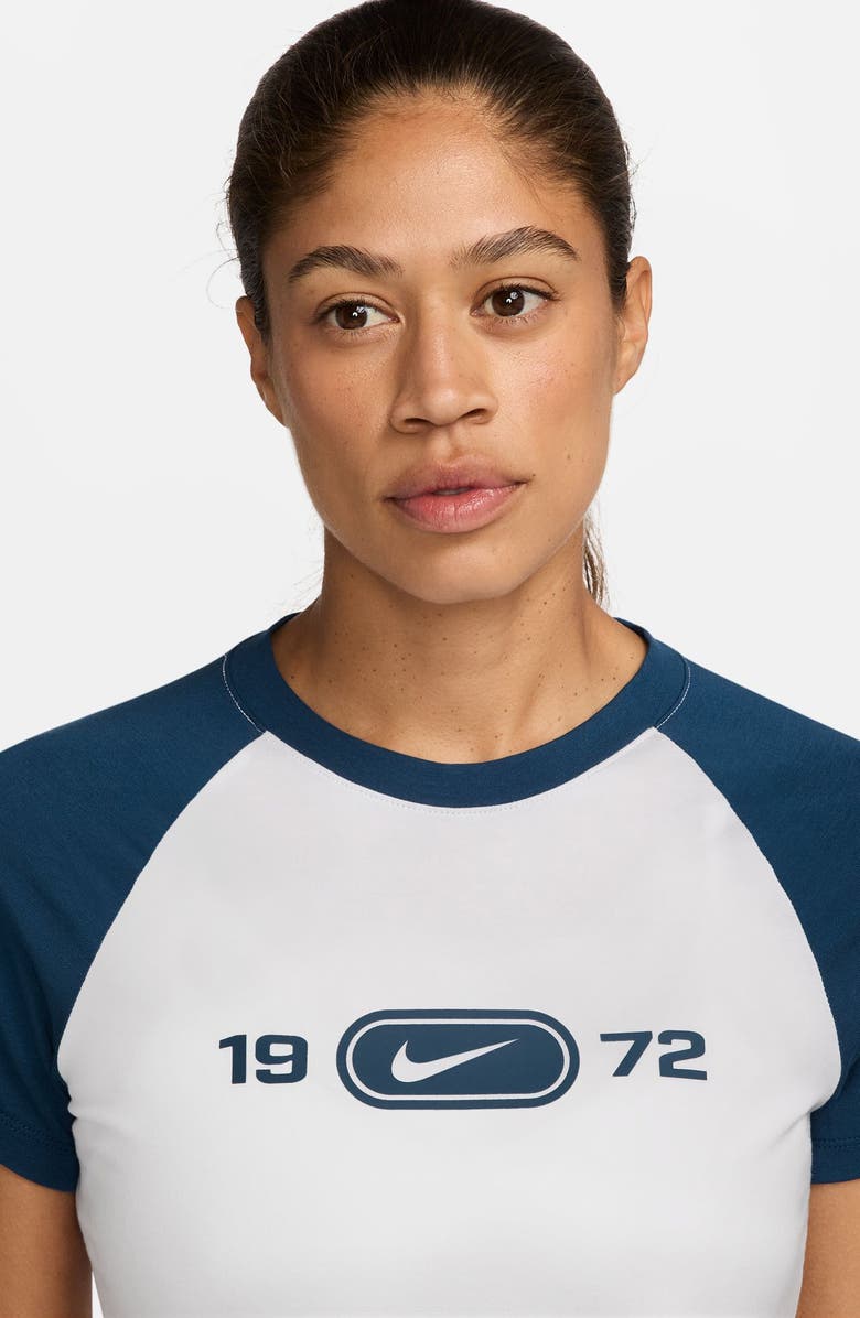 Nike Chill Graphic T-Shirt, Alternate, color, White/ Blue Force