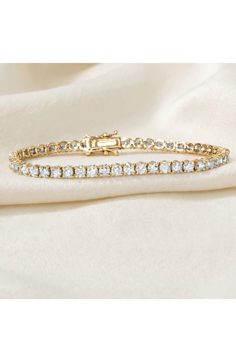 Bliss Diamond 5 Carat TW Round Cut Lab Grown Diamond Tennis Bracelet 14k Gold Lab Grown, Alternate, color, 14K Yellow Gold