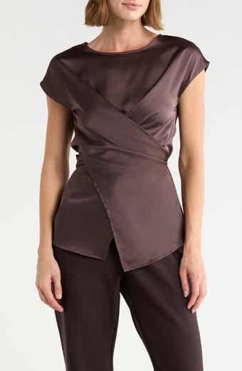 Cross Front Satin Top
