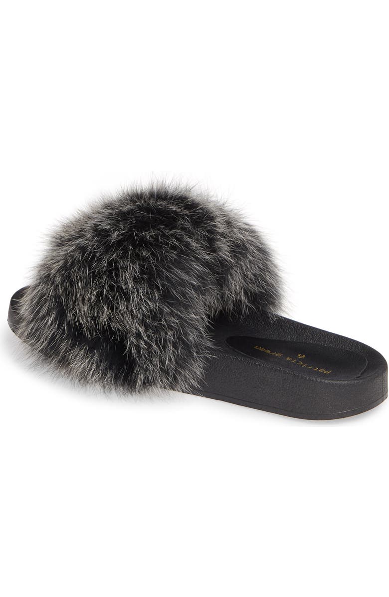 patricia green Foxy Genuine Fox Fur Slipper, Alternate, color,