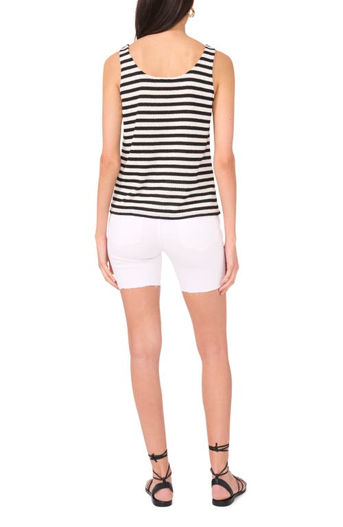 Vince Camuto Stripe Sweater Tank In New Ivory