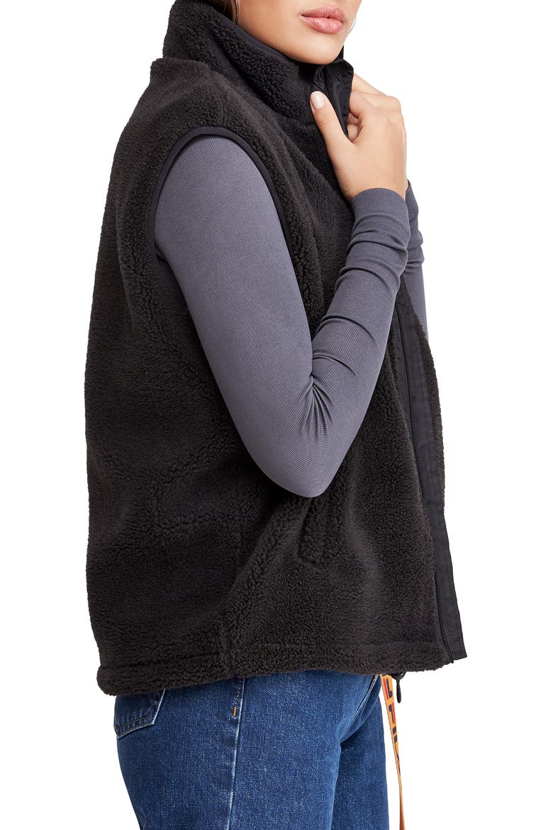 Fleece Vest, Alternate, color, BLACK