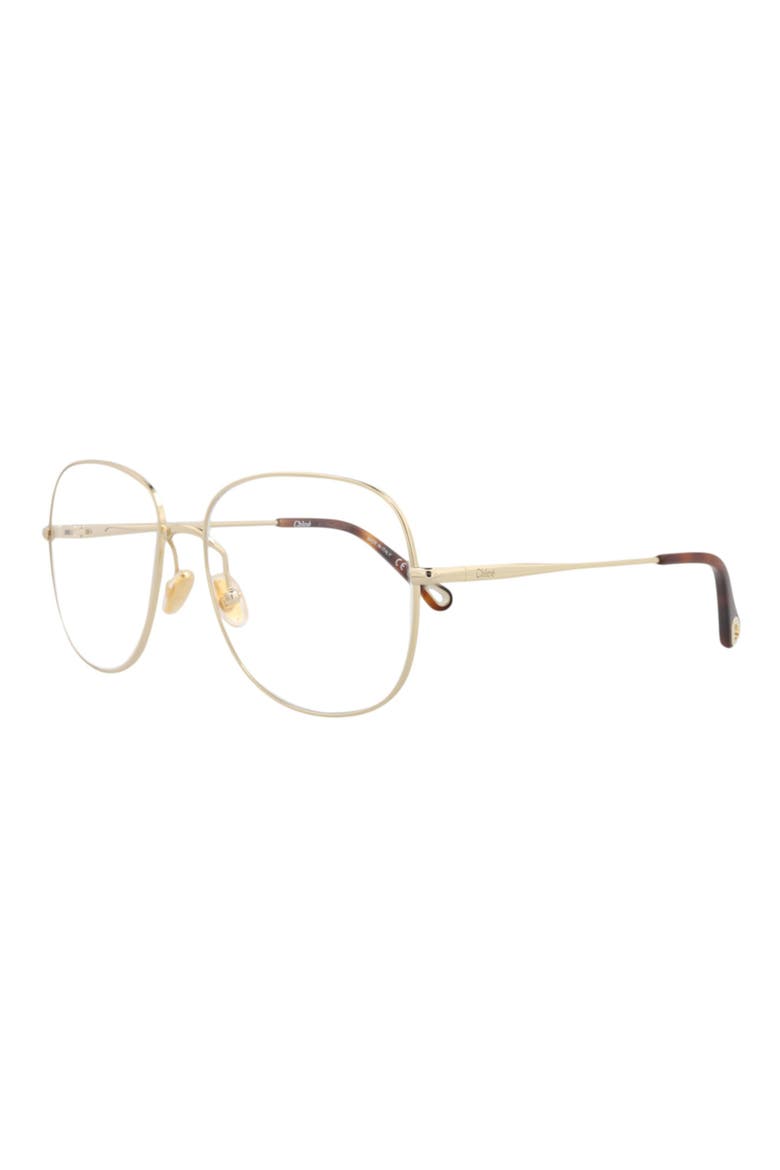 57mm Aviator Optical Glasses, Alternate, color, GOLD GOLD TRANSPARENT