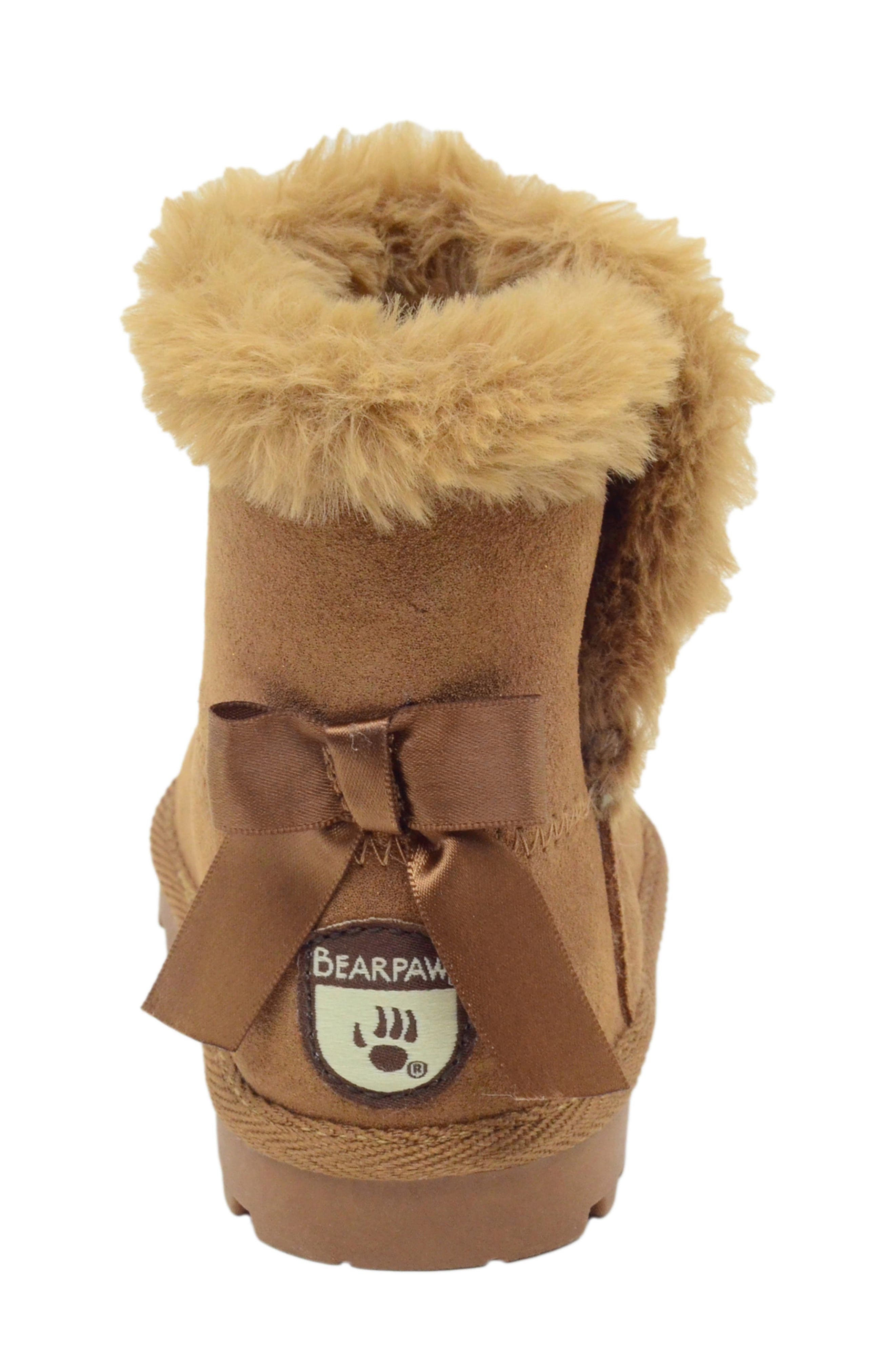 BEARPAW Kids' Suede Faux Fur Lined Boot, Alternate, color, 