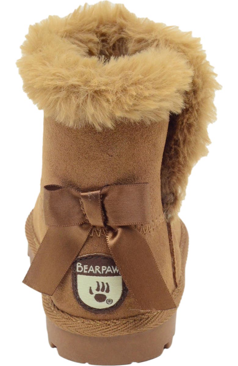 BEARPAW Kids' Suede Faux Fur Lined Boot, Alternate, color,