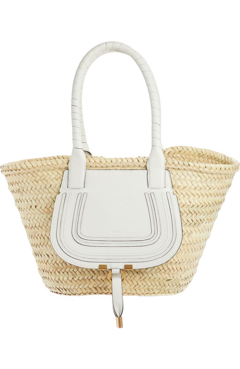Chloé Medium Marcie Woven Raffia Tote, Main, color,