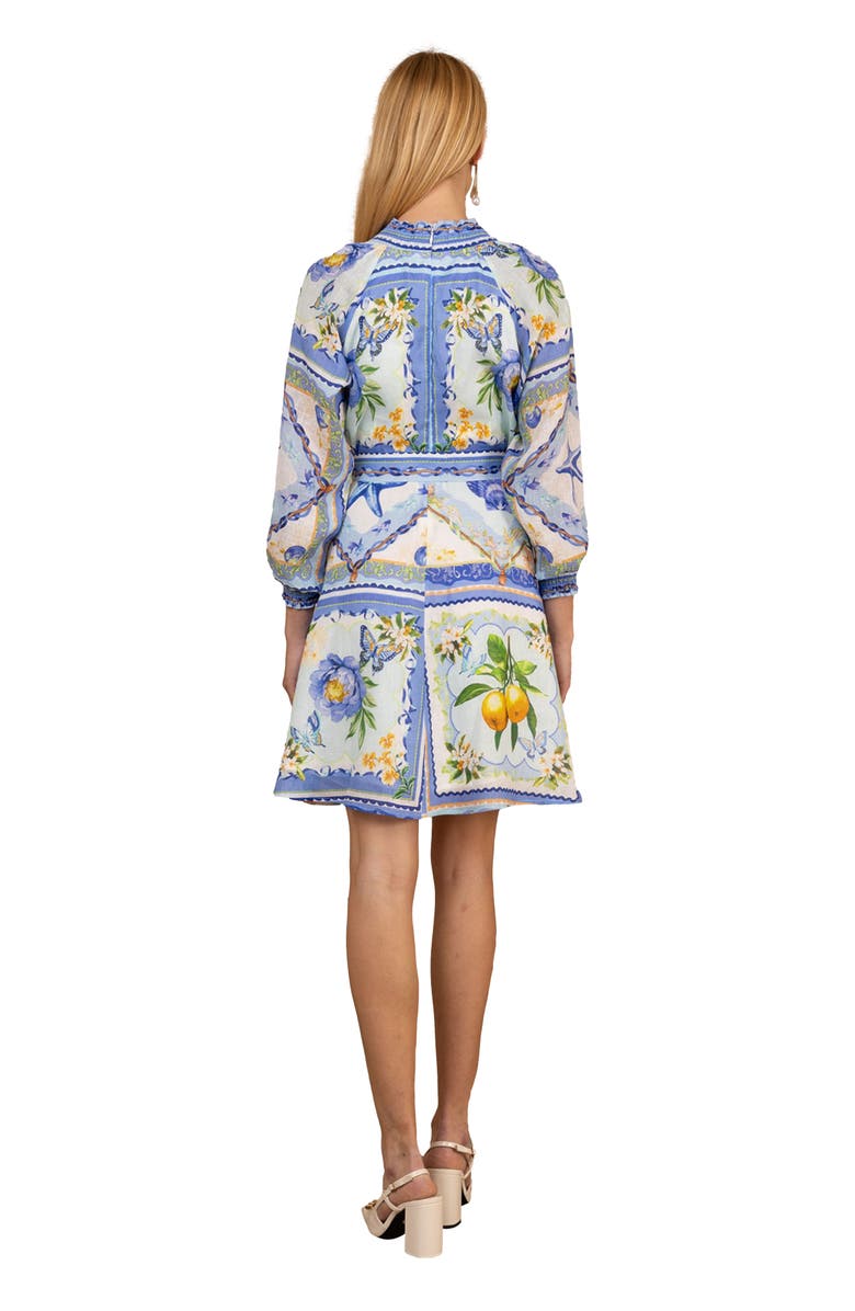 Hale Bob Lakelynn Linen Dress, Alternate, color, Blue