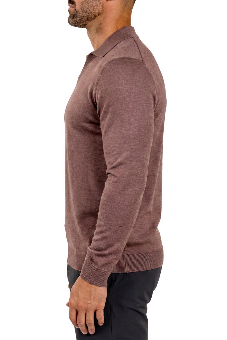 Cotton & Cashmere Polo Sweater, Alternate, color, PINK