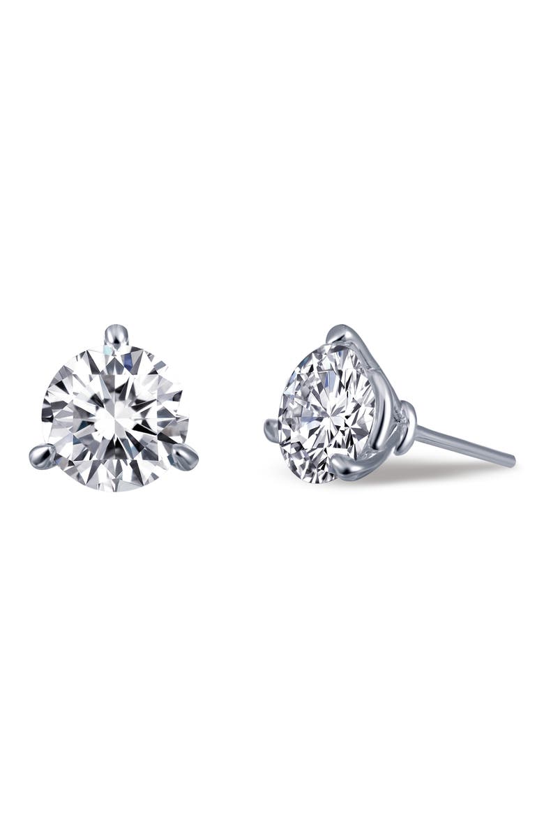 Simulated Diamond Stud Earrings, Main, color, WHITE/ SILVER