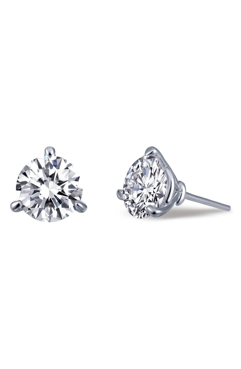 Lafonn Simulated Diamond Stud Earrings, Main, color, White/ Silver