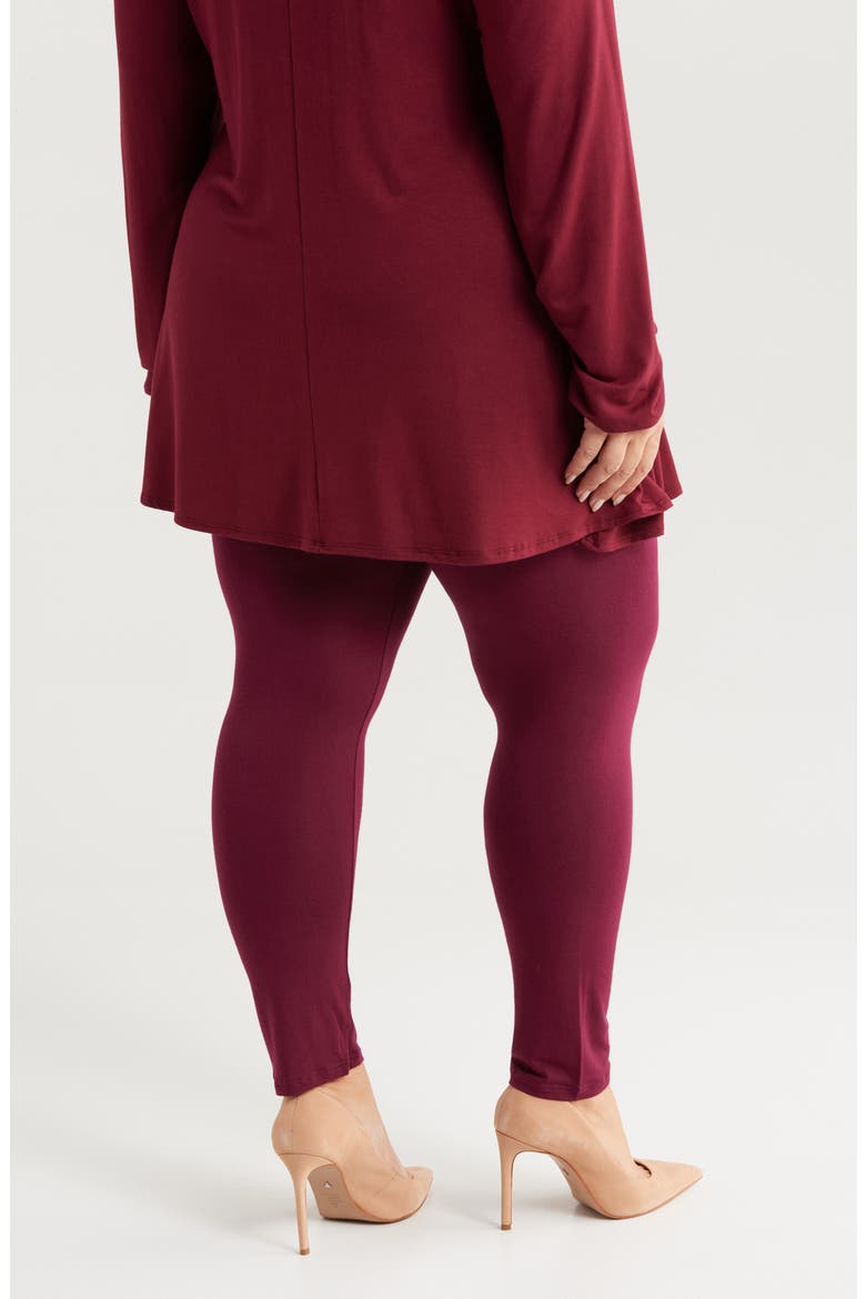 Comfortable Ankle Leggings, Alternate, color, WINE